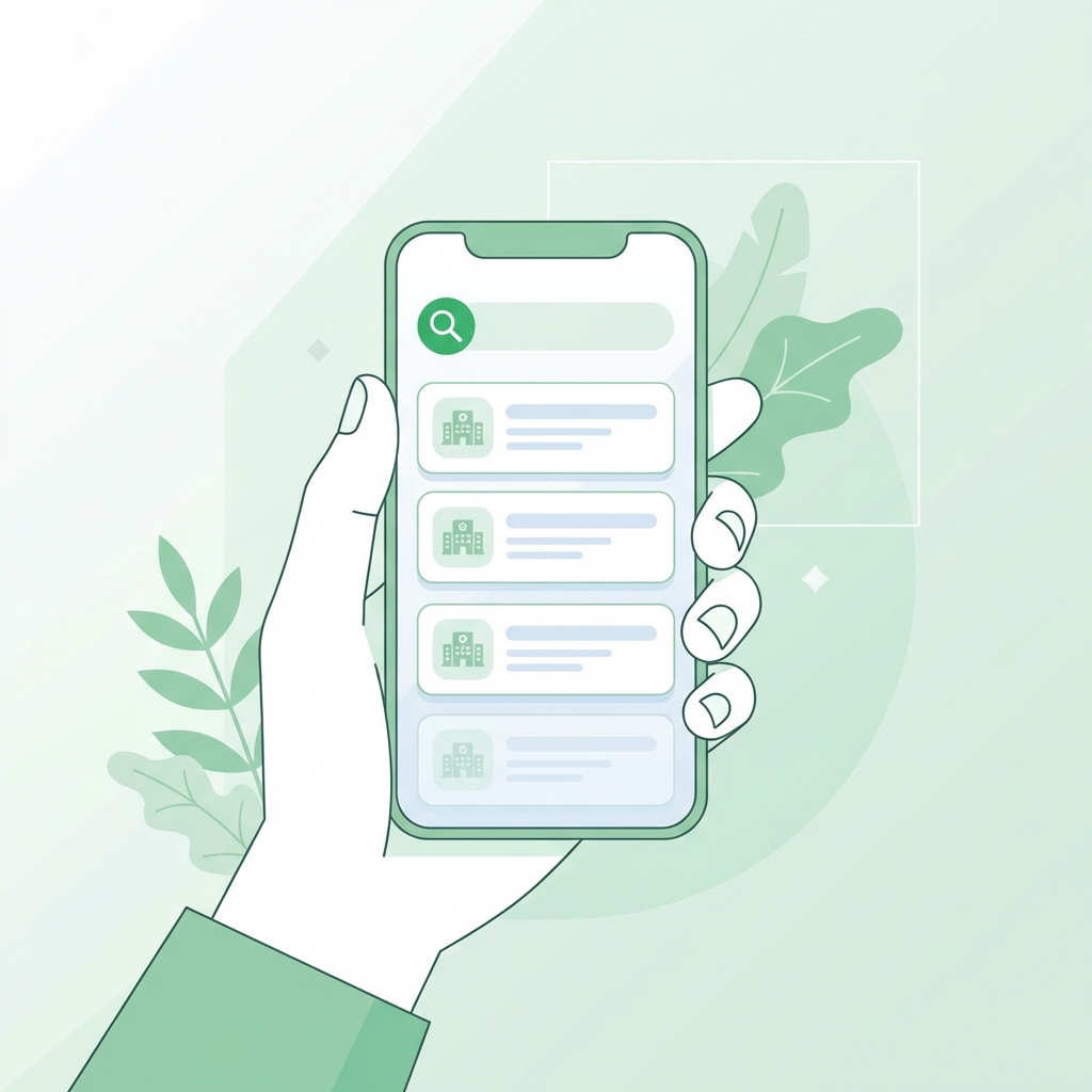 Paciente buscando servicios médicos en línea